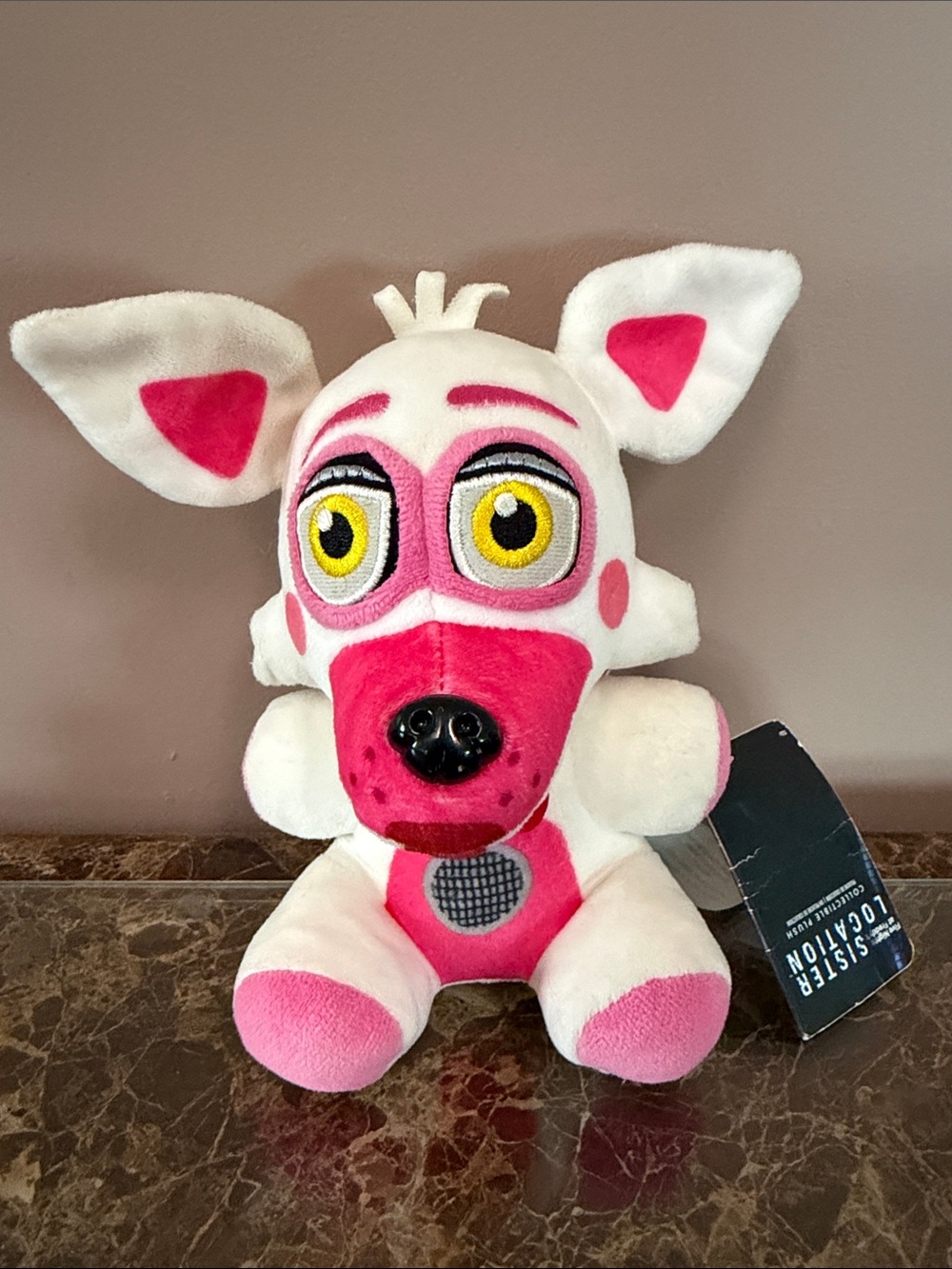 Plush Character Toy in Pink and White for Kids